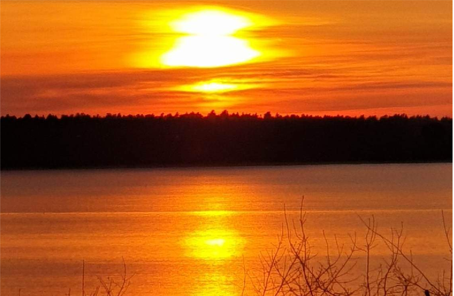Zachód słońca nad jeziorem Gołdopiwo